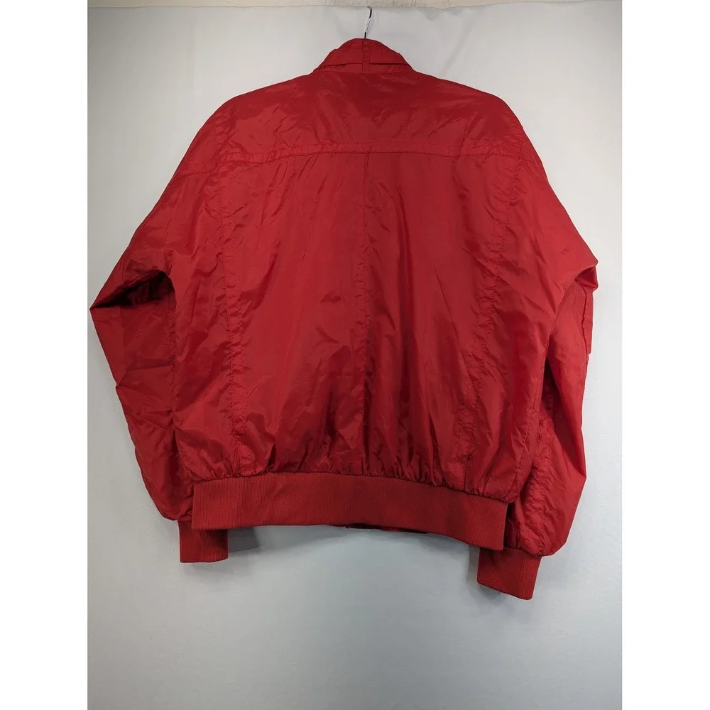 Vintage NHRA Drag Racing Bomber Jacket Red Nylon Windbreaker Mens Medium J10